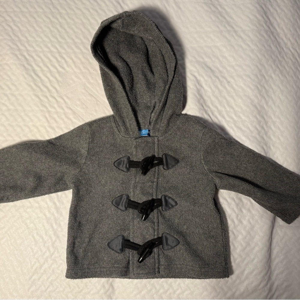 Goodlad Baby Toggle Fleece Hoodie Jacket Gray 12M Warm Winter Coat